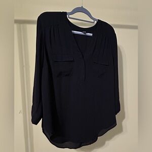 Torrid Black Blouse with V-Neck